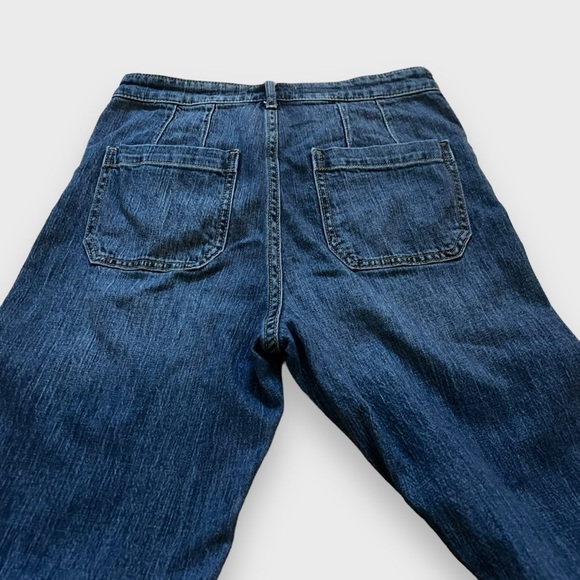 Anthropologie Pilcro Crop High Rise Wide Leg Medium Wash Denim Jeans Women’s 26 - Picture 8 of 15